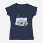 Eternian Snow Fort-womens v-neck tee-SeamusAran