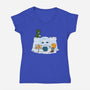 Eternian Snow Fort-womens v-neck tee-SeamusAran