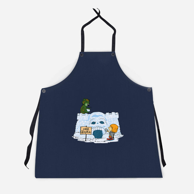 Eternian Snow Fort-unisex kitchen apron-SeamusAran