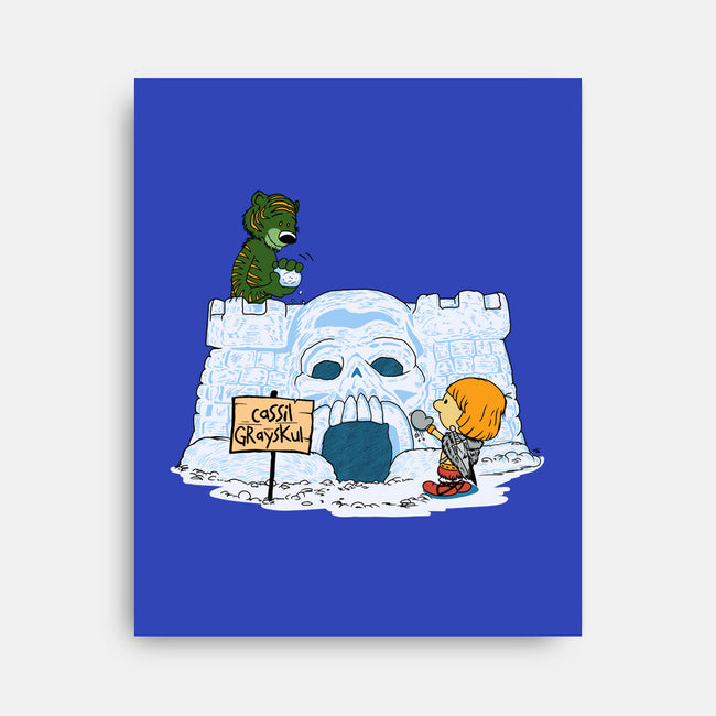 Eternian Snow Fort-none stretched canvas-SeamusAran