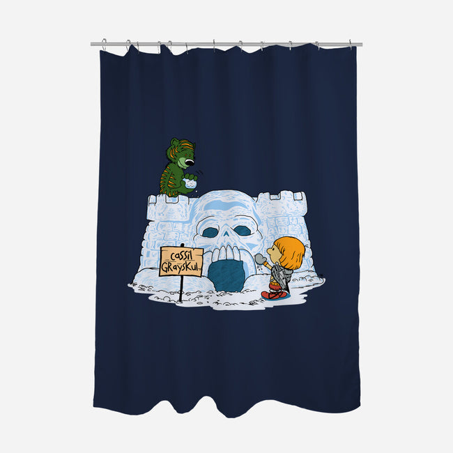 Eternian Snow Fort-none polyester shower curtain-SeamusAran