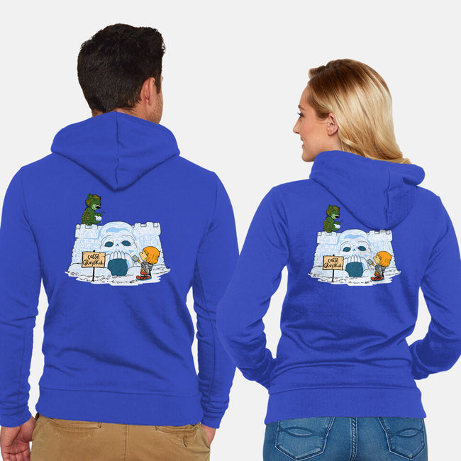 Eternian Snow Fort-unisex zip-up sweatshirt-SeamusAran
