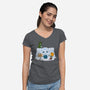 Eternian Snow Fort-womens v-neck tee-SeamusAran