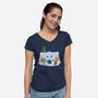 Eternian Snow Fort-womens v-neck tee-SeamusAran