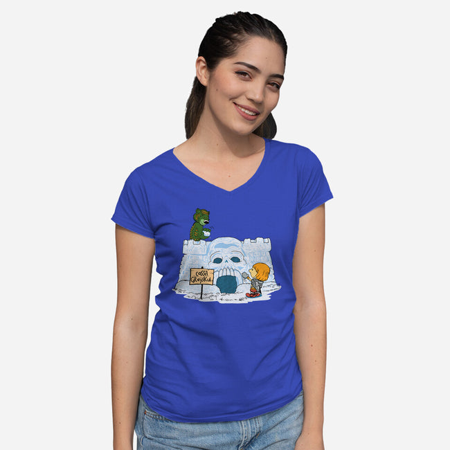 Eternian Snow Fort-womens v-neck tee-SeamusAran