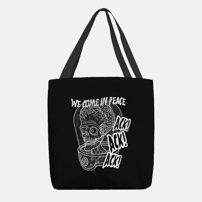 We Come In Peace-none basic tote bag-Liewrite