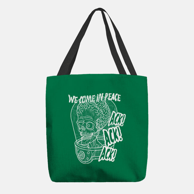 We Come In Peace-none basic tote bag-Liewrite