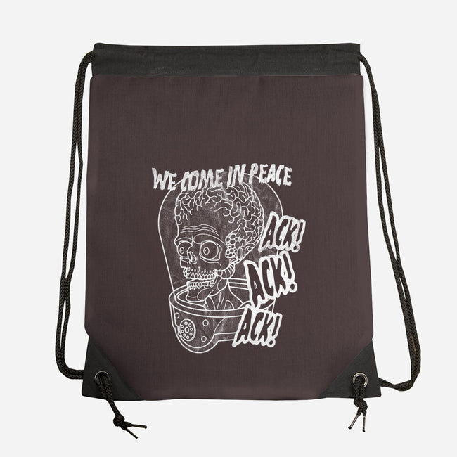 We Come In Peace-none drawstring bag-Liewrite