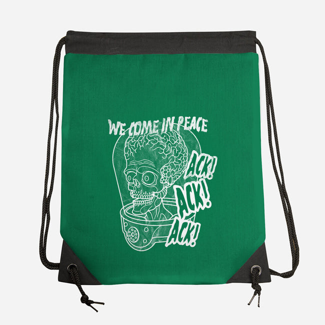 We Come In Peace-none drawstring bag-Liewrite