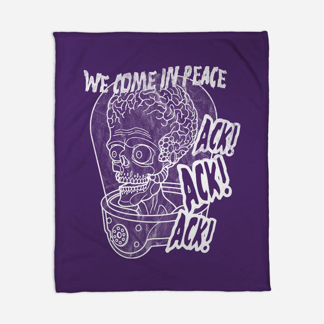 We Come In Peace-none fleece blanket-Liewrite