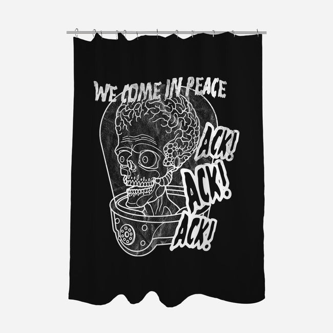 We Come In Peace-none polyester shower curtain-Liewrite