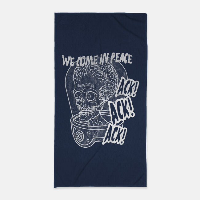We Come In Peace-none beach towel-Liewrite