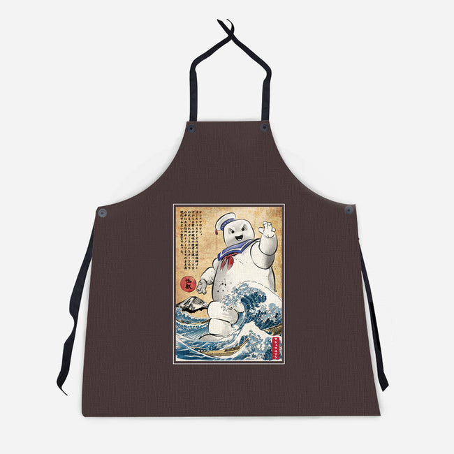 Marshmallow Man In Japan-unisex kitchen apron-DrMonekers