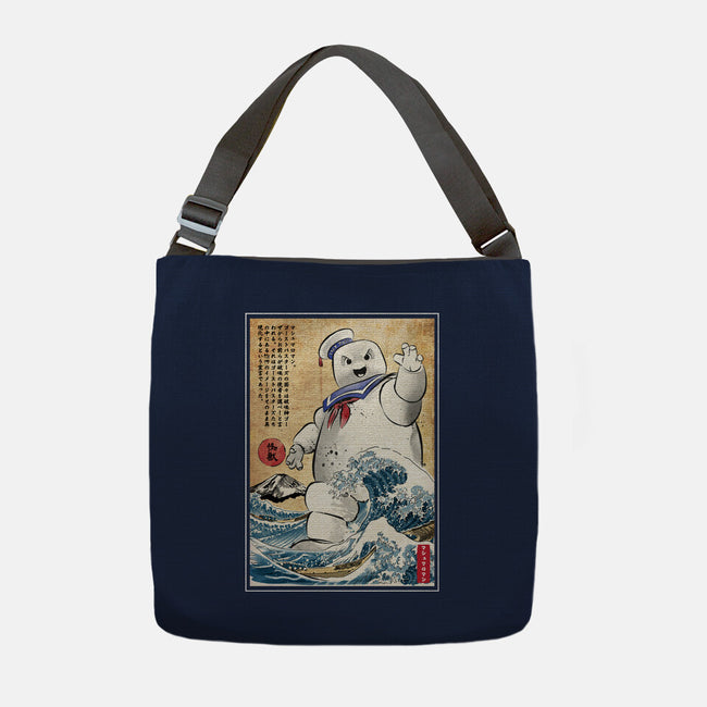 Marshmallow Man In Japan-none adjustable tote bag-DrMonekers
