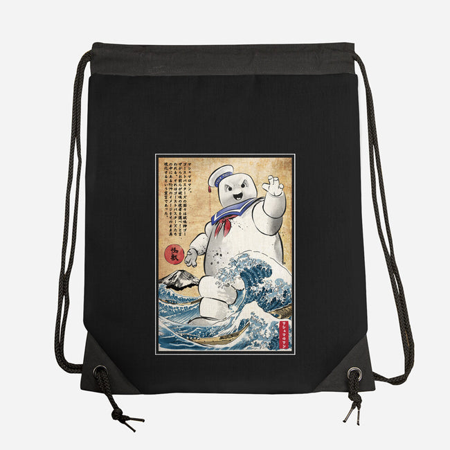 Marshmallow Man In Japan-none drawstring bag-DrMonekers