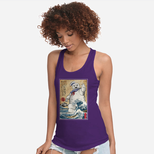 Marshmallow Man In Japan-womens racerback tank-DrMonekers