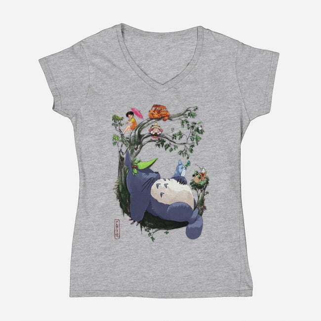 Totorolover-womens v-neck tee-ArchiriUsagi