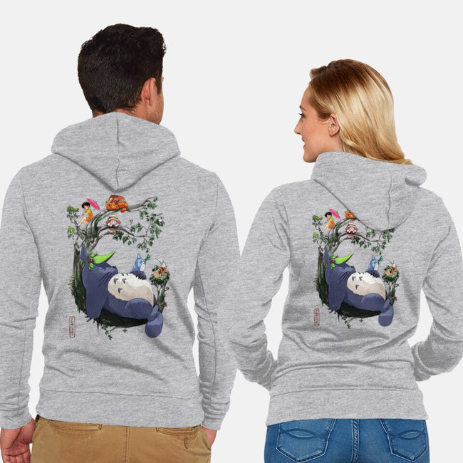 Totorolover-unisex zip-up sweatshirt-ArchiriUsagi
