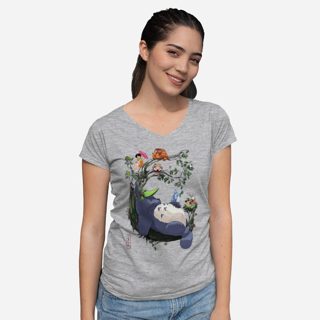 Totorolover-womens v-neck tee-ArchiriUsagi