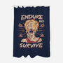 Endure And Survive-none polyester shower curtain-Zaia Bloom