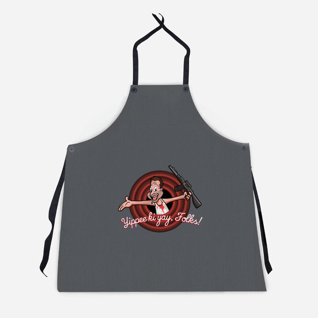 Yippee Ki Yay-unisex kitchen apron-jasesa