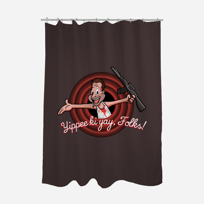 Yippee Ki Yay-none polyester shower curtain-jasesa
