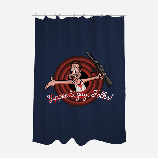Yippee Ki Yay-none polyester shower curtain-jasesa
