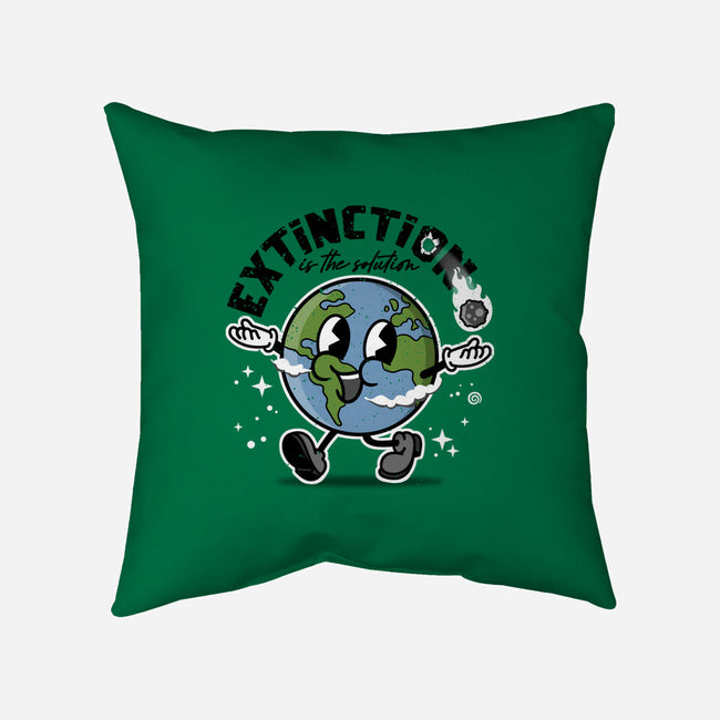 Extinction Is The Solution-none removable cover throw pillow-se7te