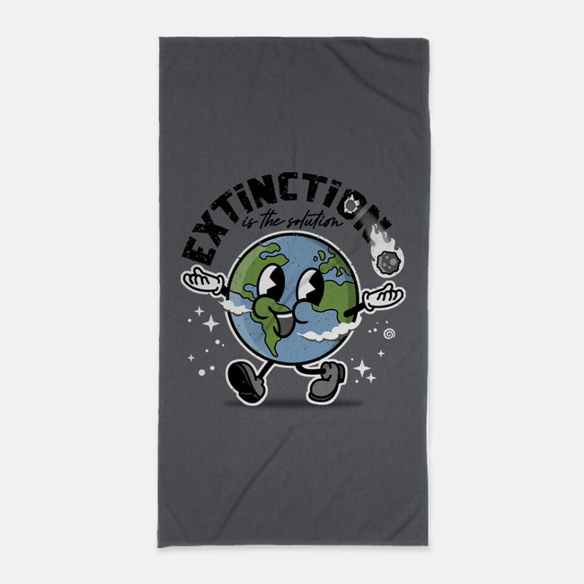 Extinction Is The Solution-none beach towel-se7te
