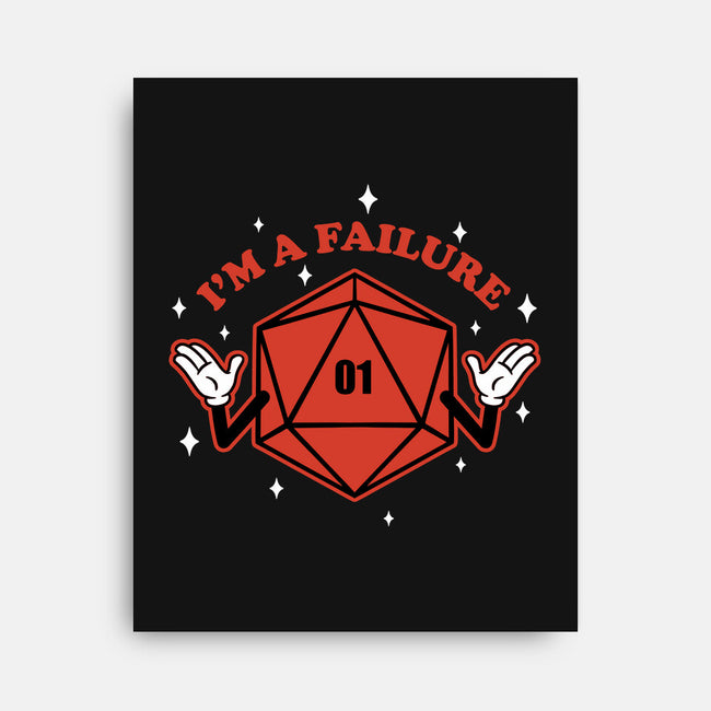 I'm A Failure-none stretched canvas-The Inked Smith