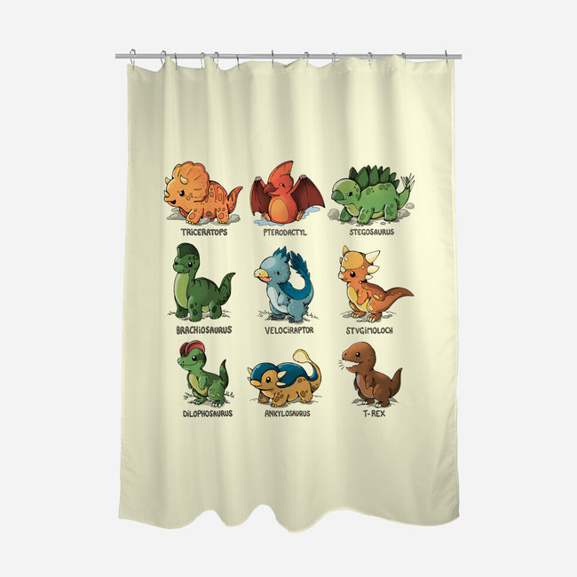 Dinosaur-none polyester shower curtain-Vallina84