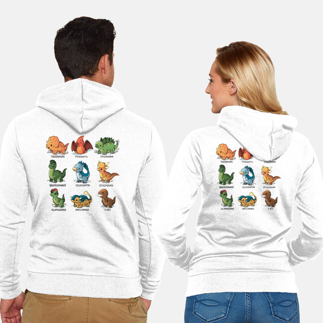 Dinosaur-unisex zip-up sweatshirt-Vallina84