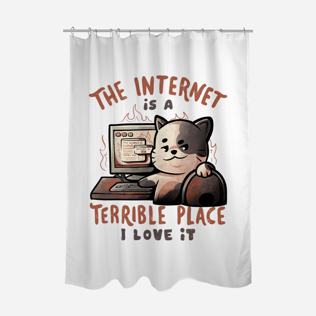 A Terrible Place-none polyester shower curtain-eduely