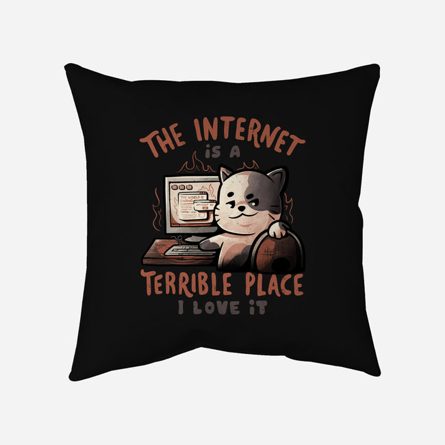 A Terrible Place-none removable cover w insert throw pillow-eduely