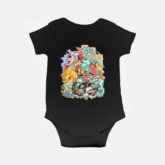 Cuphead Party-baby basic onesie-Ca Mask