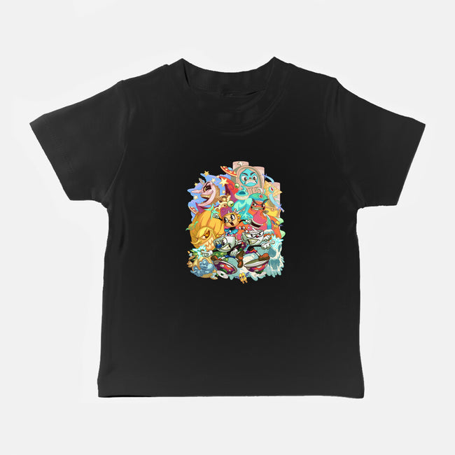 Cuphead Party-baby basic tee-Ca Mask