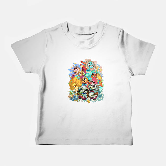 Cuphead Party-baby basic tee-Ca Mask