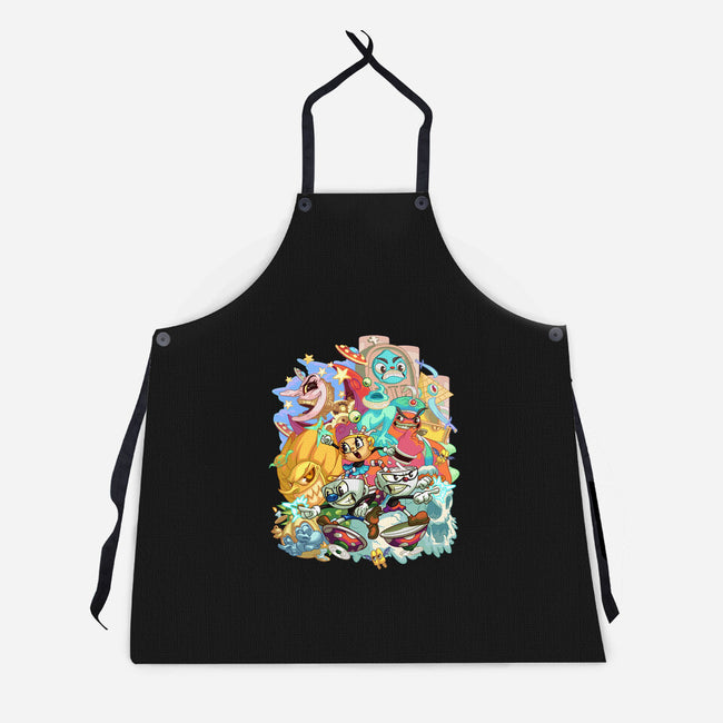 Cuphead Party-unisex kitchen apron-Ca Mask