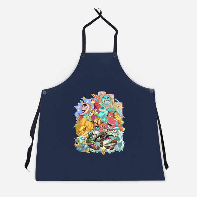 Cuphead Party-unisex kitchen apron-Ca Mask
