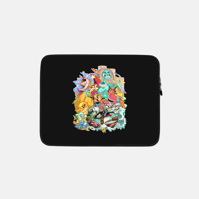 Cuphead Party-none zippered laptop sleeve-Ca Mask