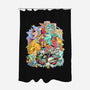 Cuphead Party-none polyester shower curtain-Ca Mask
