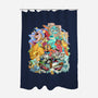 Cuphead Party-none polyester shower curtain-Ca Mask