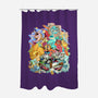 Cuphead Party-none polyester shower curtain-Ca Mask