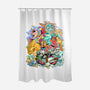 Cuphead Party-none polyester shower curtain-Ca Mask