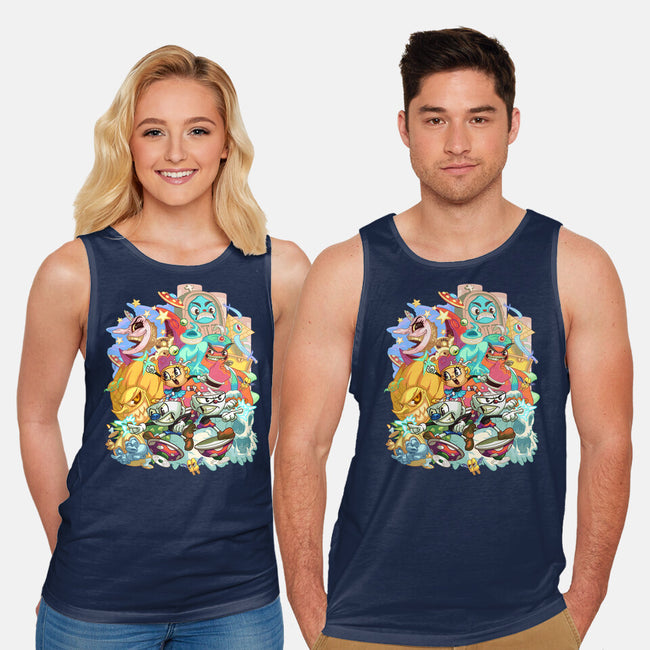 Cuphead Party-unisex basic tank-Ca Mask