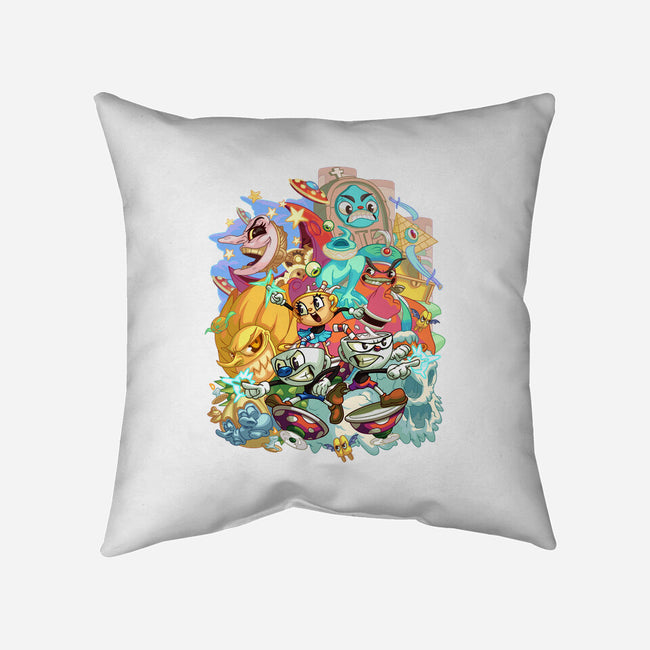 Cuphead Party-none removable cover w insert throw pillow-Ca Mask