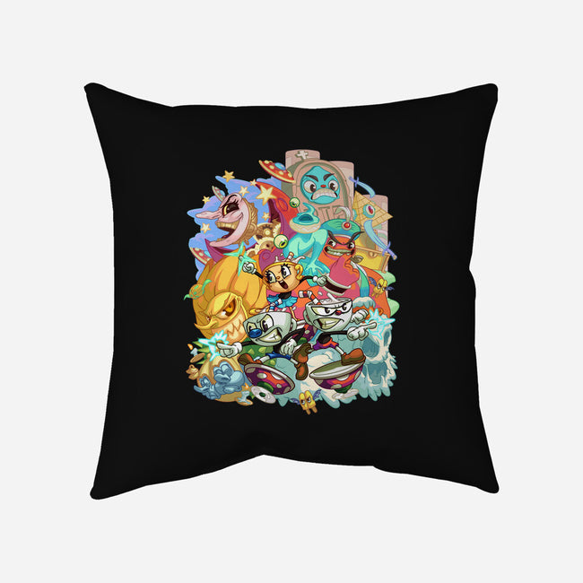 Cuphead Party-none removable cover throw pillow-Ca Mask