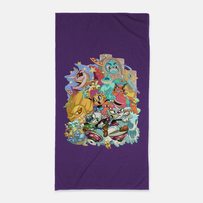 Cuphead Party-none beach towel-Ca Mask