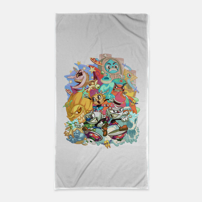 Cuphead Party-none beach towel-Ca Mask