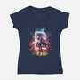 Pluto Storm-womens v-neck tee-kharmazero